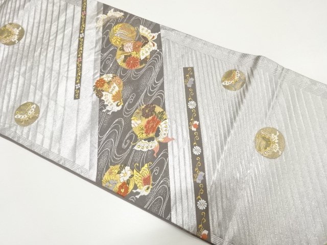 JAPANESE FUKURO OBI FOR FURISODE / WOVEN BUTTERFLY
